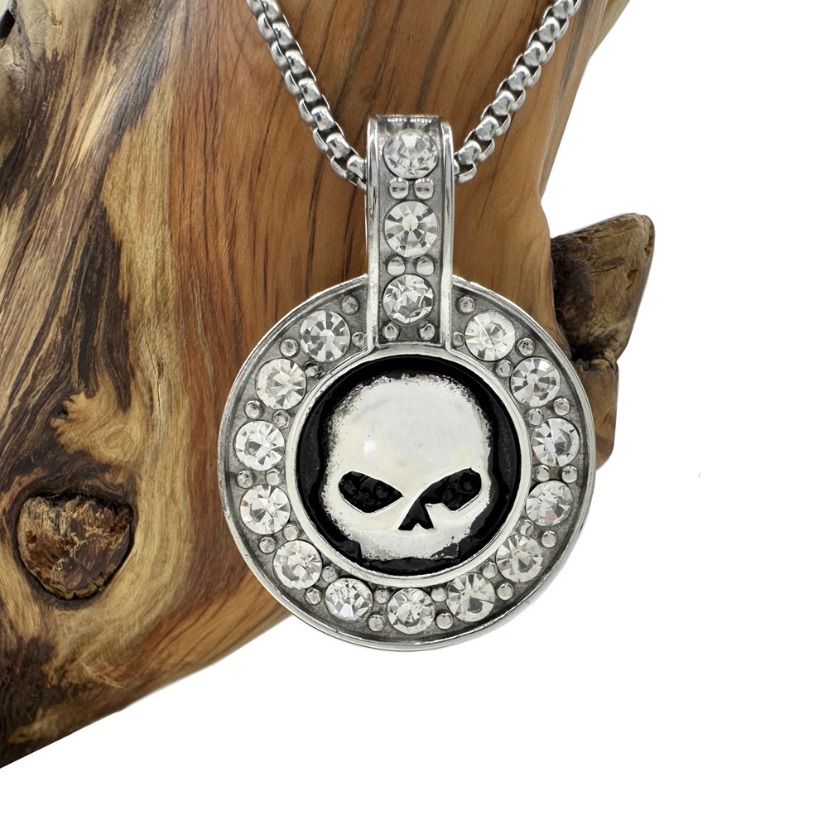 - Harley Hd Willie G Skull Womensnecklace